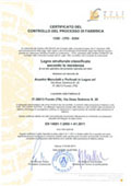 Certificato del controllo di processo per legno massiccio